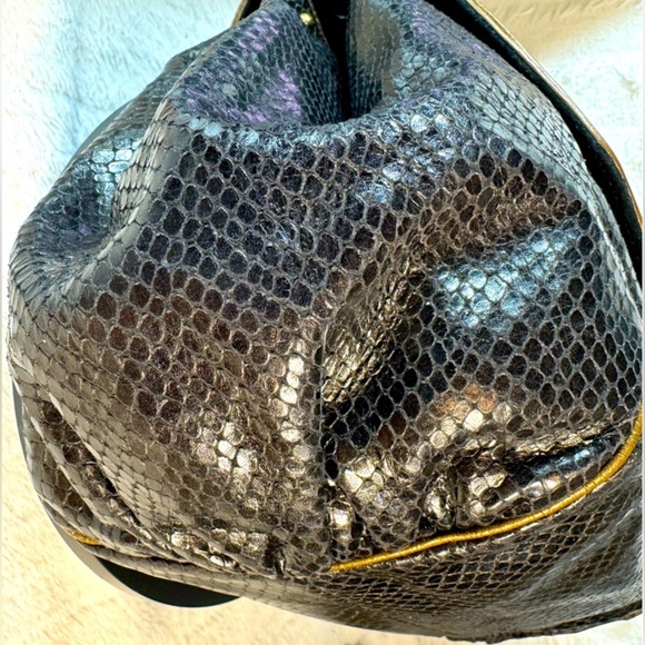 Sharif Vintage Made in USA Snakeskin Embossed Shoulder Bag - Picture 9 of 11